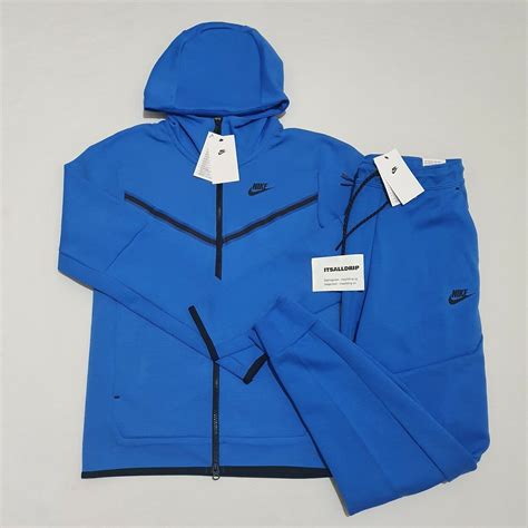 royal blue nike tech tracksuit